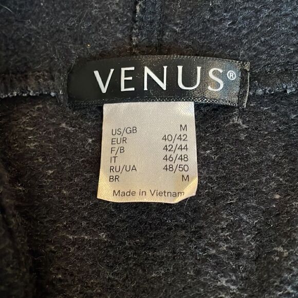 EUC VENUS Womens Black and Gray Athletic Zip Up Long Sweatshirt Size M - Picture 6 of 7